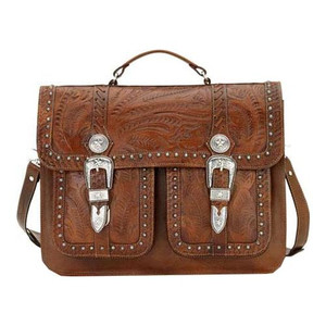 American West 8565178 Retro Romance Travel 2 Compartment Briefcase Antique Brown American West 8565178 Retro Romance Travel 2 Compartment Briefcase Antique Brown