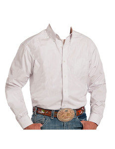 Roper Western Shirt Mens L/S Button Solid White 03-001-0366-0025 WH Roper Western Shirt Mens L/S Button Solid White 03-001-0366-0025 WH