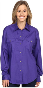 Roper Western Shirt Womens L/S Solid Poplin Purple 03-050-0265-1067 PU Roper Western Shirt Womens L/S Solid Poplin Purple 03-050-0265-1067 PU