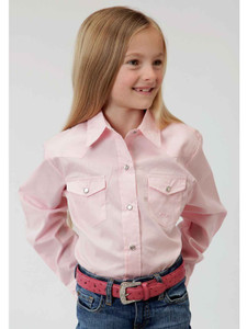 Roper 0265 Ladies Long Sleeve Poplin Shirt Pink 03-080-0265-1066 PI Roper 0265 Ladies Long Sleeve Poplin Shirt Pink 03-080-0265-1066 PI