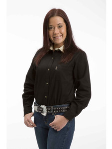 Roper 0610 Ladies Black Body/Khaki Collar - 6Oz Twill 06-050-0610-0166 BL Roper 0610 Ladies Black Body/Khaki Collar - 6Oz Twill 06-050-0610-0166 BL