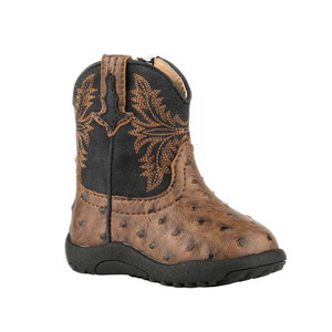 Roper  Infant Boys Cowbaby Daniel Embroidery Round Toe    Boots   Mid Calf 09-016-1224-2003 BR Roper  Infant Boys Cowbaby Daniel Embroidery Round Toe    Boots   Mid Calf 09-016-1224-2003 BR