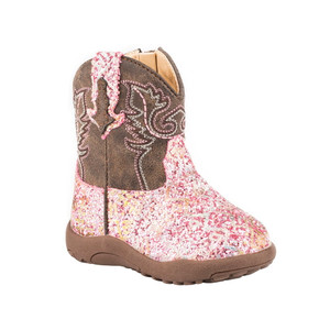 Roper  Infant Girls Cowbaby Aztec Glitter Round Toe    Boots   Mid Calf 09-016-1225-2062 PI Roper  Infant Girls Cowbaby Aztec Glitter Round Toe    Boots   Mid Calf 09-016-1225-2062 PI