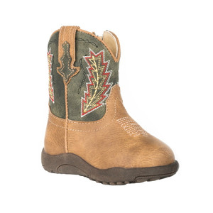 Roper Infant Girls Cowbaby Arrowheads Round Toe Boots Mid Calf 09-016-1900-0077 TA Roper Infant Girls Cowbaby Arrowheads Round Toe Boots Mid Calf 09-016-1900-0077 TA