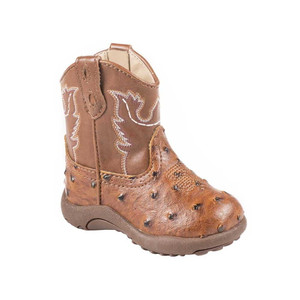 Roper  Infant Girls Cowbaby Bumps Embroidery Round Toe    Boots   Mid Calf 09-016-1900-0807 TA Roper  Infant Girls Cowbaby Bumps Embroidery Round Toe    Boots   Mid Calf 09-016-1900-0807 TA