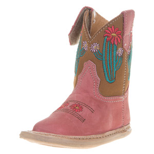 Roper  Infant Girls Cowbabies Cactus Square Toe    Casual Boots   Ankle 09-016-7912-1364 TA Roper  Infant Girls Cowbabies Cactus Square Toe    Casual Boots   Ankle 09-016-7912-1364 TA