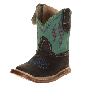 Roper  Infant Boys Cowbaby Embroidery Square Toe    Casual Boots   Ankle 09-016-7912-1502 BR Roper  Infant Boys Cowbaby Embroidery Square Toe    Casual Boots   Ankle 09-016-7912-1502 BR