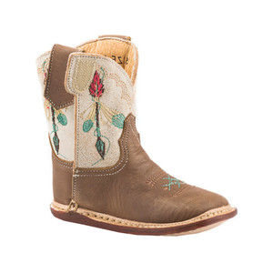 Roper  Infant Boys Arrow Feather Embroidery Square Toe    Boots   Ankle 09-016-7912-8287 TA Roper  Infant Boys Arrow Feather Embroidery Square Toe    Boots   Ankle 09-016-7912-8287 TA