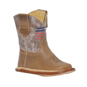 Roper  Infant Boys Stripes   Boots   Ankle 09-016-7912-8400 BR Roper  Infant Boys Stripes   Boots   Ankle 09-016-7912-8400 BR