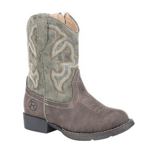 Roper  Toddler Boys Cody Embroidery Round Toe    Boots   Mid Calf 09-017-1222-1228 BR Roper  Toddler Boys Cody Embroidery Round Toe    Boots   Mid Calf 09-017-1222-1228 BR