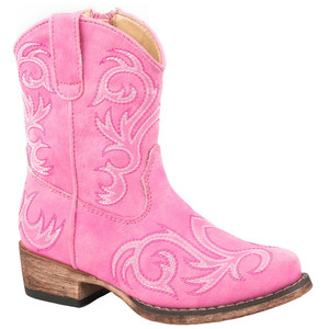 Roper Toddler Girls Riley Round Toe Boots Mid Calf 09-017-1566-2422 PI Roper Toddler Girls Riley Round Toe Boots Mid Calf 09-017-1566-2422 PI