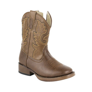 Roper  Toddler Girls Texson Square Toe    Boots   Mid Calf 09-017-1900-1701 BR Roper  Toddler Girls Texson Square Toe    Boots   Mid Calf 09-017-1900-1701 BR