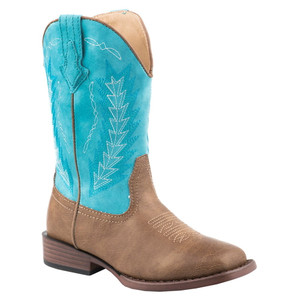 Roper Boys 09-018-1900-2924 Childrens Billy Blue Top Cowboy Boot 1 Brown Roper Boys 09-018-1900-2924 Childrens Billy Blue Top Cowboy Boot 1 Brown
