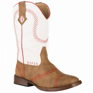 Roper  Kids Boys Baseball Square Toe    Boots   Mid Calf 09-018-1902-0083 TA Roper  Kids Boys Baseball Square Toe    Boots   Mid Calf 09-018-1902-0083 TA