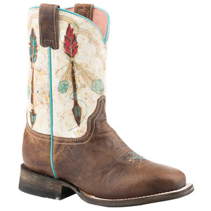 Roper Boys 09-018-7022-8287 Kids  Arrow Feather Cowboy Boot 10 Tan Roper Boys 09-018-7022-8287 Kids  Arrow Feather Cowboy Boot 10 Tan