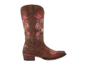 Roper Riley Floral Vintage Cognac Faux Leather 09-021-1566-2420 TA