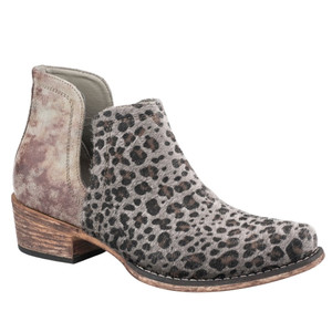 Roper Womens Ava Leopard Snip Toe Boots Ankle Low Heel 1-2" 09-021-1567-1283 GY Roper Womens Ava Leopard Snip Toe Boots Ankle Low Heel 1-2" 09-021-1567-1283 GY
