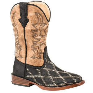 Roper Boys 09-119-1900-2482 (DS)Kids  Vamp Tan Shaft Black Roper Boys 09-119-1900-2482 (DS)Kids  Vamp Tan Shaft Black