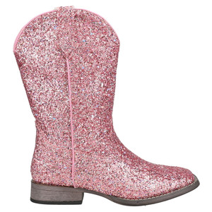 Roper  Kids Girls Glitter Galore Square Toe    Boots   Mid Calf 09-119-1903-2814 PI Roper  Kids Girls Glitter Galore Square Toe    Boots   Mid Calf 09-119-1903-2814 PI