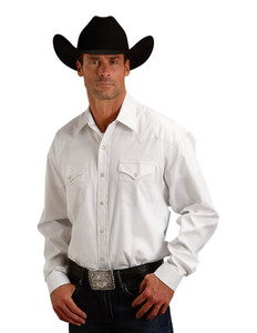 Stetson Western Shirt Mens L/S Snap White 11-001-0465-1025 WH Stetson Western Shirt Mens L/S Snap White 11-001-0465-1025 WH