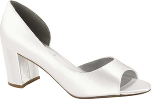 Women's Dyeables Joy D'Orsay Pump White Satin 10.5 W
