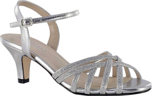 Women's Touch Ups Amara Strappy Sandal Silver Glitter Synthetic 11 M