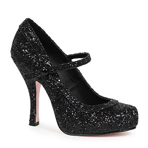 ELLIE 423-CANDY Women's 4" Heel Glitter Mary Jane With 1" Concealed Platform ELLIE 423-CANDY Women's 4" Heel Glitter Mary Jane With 1" Concealed Platform