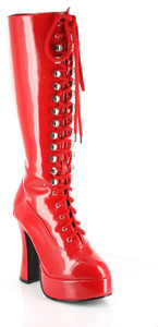 Ellie Shoes E-Easy Lace Up Knee Boots with 5 Inch heel Size 8 / Red Ellie Shoes E-Easy Lace Up Knee Boots with 5 Inch heel Size 8 / Red
