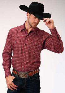 ROPER RED FOULARD ALLOVER PRINT - MENS SHIRT Size- 2XL ROPER RED FOULARD ALLOVER PRINT - MENS SHIRT Size- 2XL