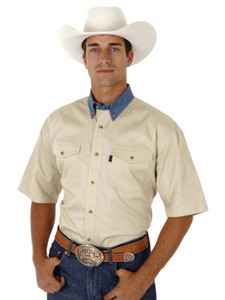 Roper Men's Short Sleeve 6oz Twill Shirt 6Oz Twill W/Denim Btn Down  Size- XL Roper Men's Short Sleeve 6oz Twill Shirt 6Oz Twill W/Denim Btn Down  Size- XL