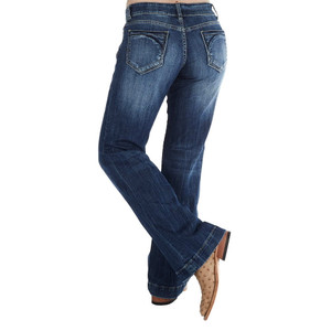 Stetson Apparel Womens 214 Fit Trouser w/Pieced Back Pocket Size-12 R Blue Stetson Apparel Womens 214 Fit Trouser w/Pieced Back Pocket Size-12 R Blue