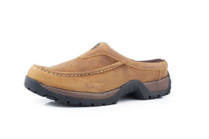 Roper Western Shoes Mens Stirrup Slip On Tan Oiled Size-12 Roper Western Shoes Mens Stirrup Slip On Tan Oiled Size-12