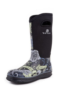 Roper Outdoor Boots Womens 12" Barn Muck Paisley  Size-7