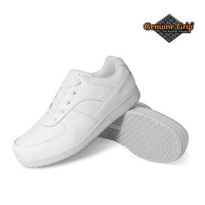 Women's Genuine Grip Footwear Slip-Resistant Athletic (White,Size-9.5W)