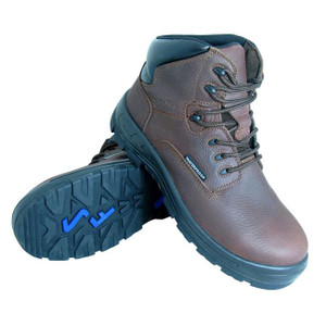 S Fellas by Genuine Grip 6051-9M S Fellas by Mens Poseidon Comp Toe Waterproof 6 in. Hiker Work Boot, Brown - Size 9