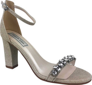 Women's Touch Ups Camila Ankle Strap Heeled Sandal Champagne Glitter Synthetic 9 M