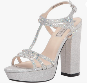 Touch Ups Women's Platform, Silver, Size 6.5M