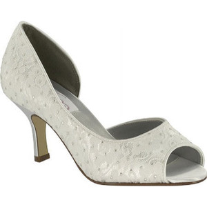 Dyeables Women's Sophie D'Orsay Pump (White,6.5 B(M) US)