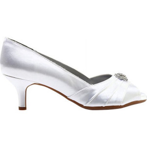 Dyeables Women's Kristin Dress Pump (White,7)