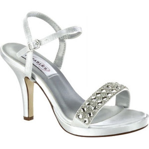 Dyeables, Inc Womens Women's Sloane Platform Dress Sandal (White,8 B(M) US)