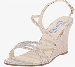 Touch Ups Women's Paige Wedge Sandal (Champagne Shimmer,7 B(M) US)