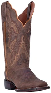 Dan Post Womens Western Boot Wide Square Toe, Brown, Size 8 W