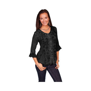 Women's Scully HC67, Black Blouse
