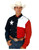 Roper Western Shirt Men L/S Button Texas Flag Navy 03-001-0185-0201 NA