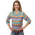 Roper Apparel Womens  Serape Printed Snap Shirt L Turq 03-050-0590-4050 BU Roper Apparel Womens  Serape Printed Snap Shirt L Turq 03-050-0590-4050 BU
