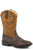 Roper Saddle Kids Boys Dark Brown Faux Leather Daniel Cowboy Boots 1 09-018-1224-2210 BR