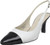 David Tate Women's Grace White/Black Nappa Kidskin/Patent Size 6.5 M