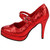 421-JANE-G, 4 inch Double Strap Glitter Mary Jane Shoes 7