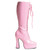 Ellie Shoes E-Easy Lace Up Knee Boots with 5 Inch heel Size -7 / Pink