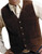 Roper Western Vest Mens Leather Vest Snap Brown 02-075-0500-0510 BR Size-2XL